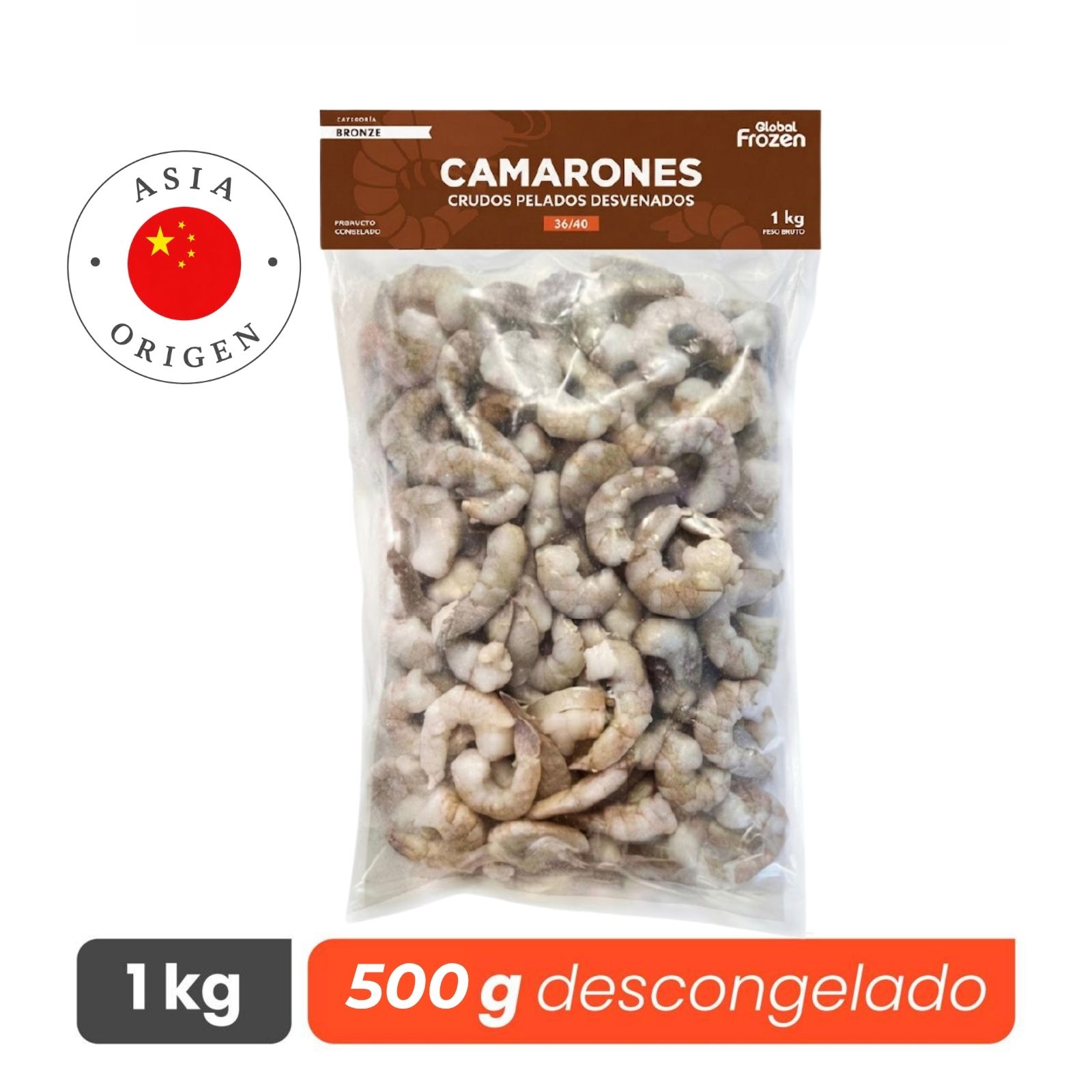 36 40 crudo pelado desvenado