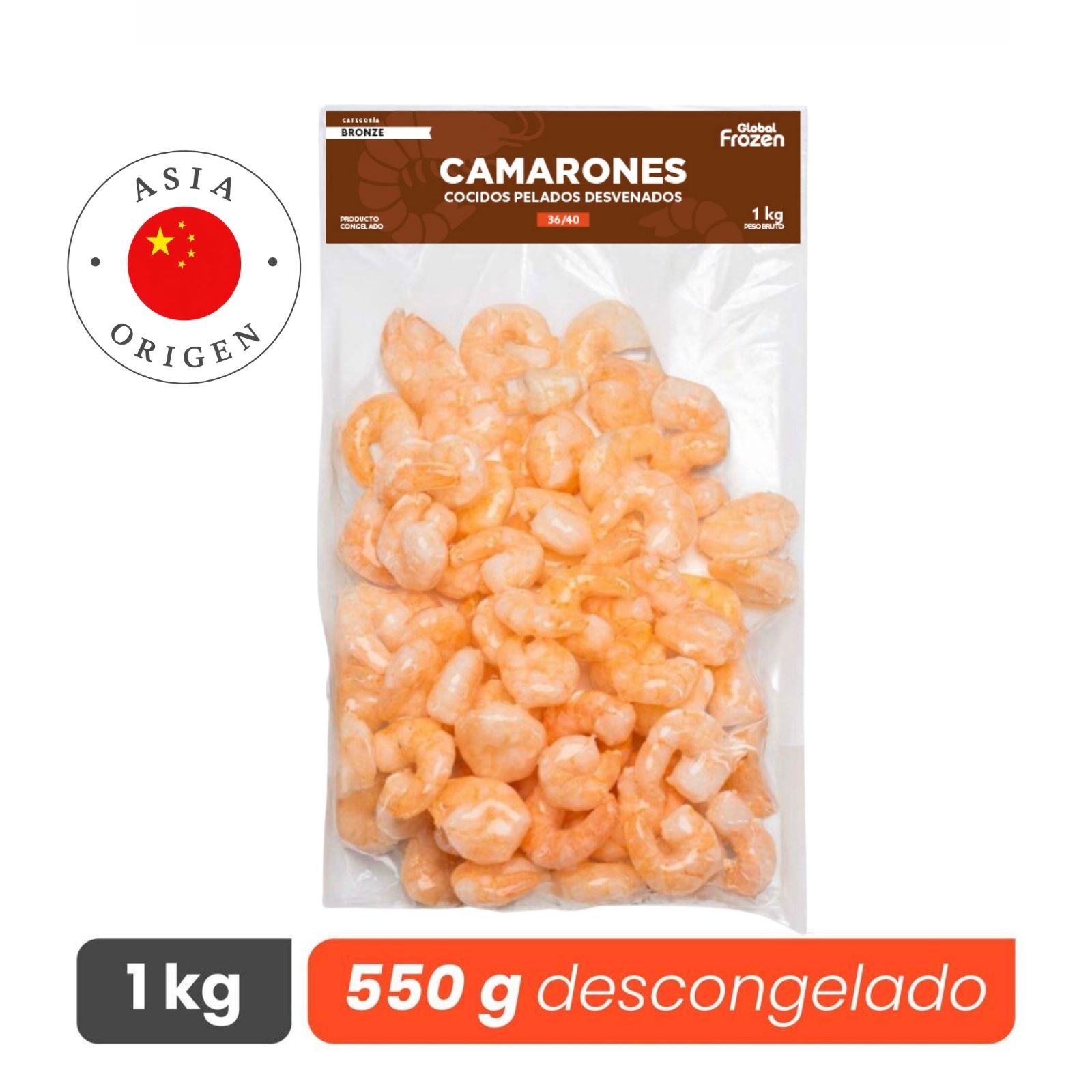 camaron cocido pelado 36 40