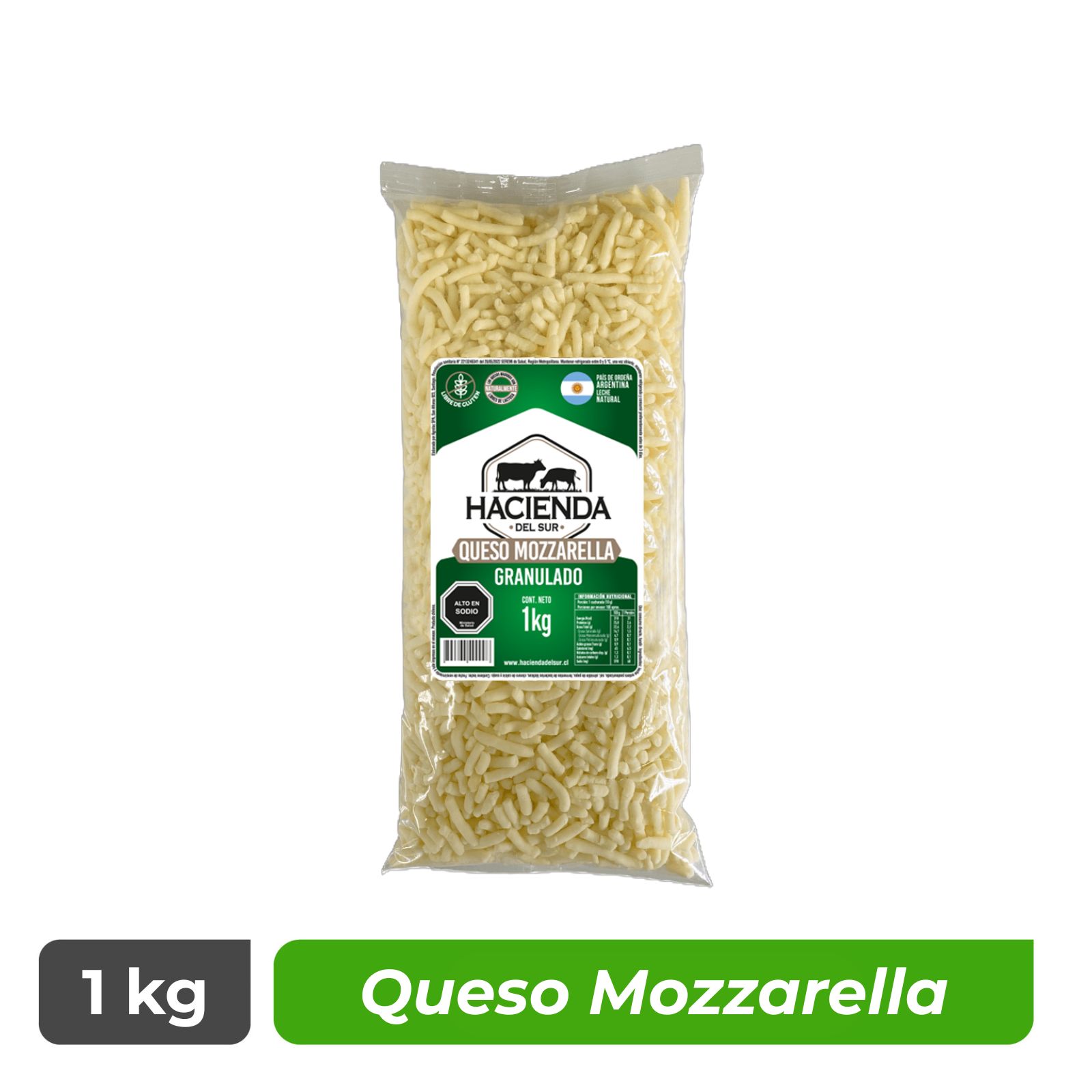 queso mozzarella granulado