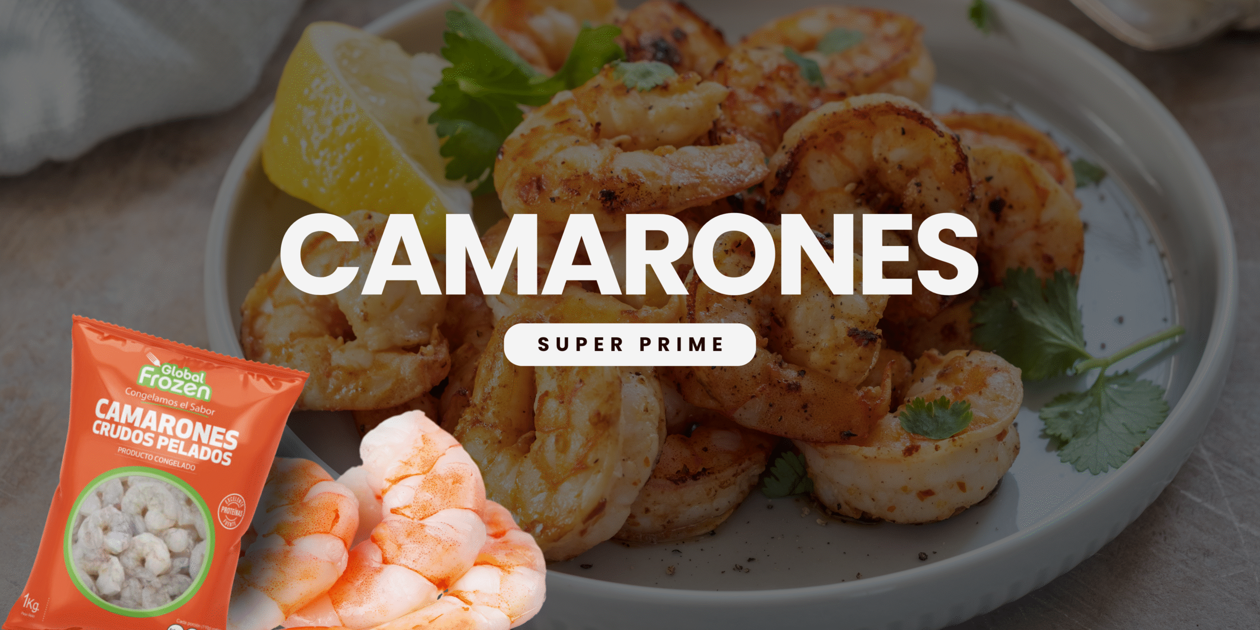 Camarones pelados premium sin glaseo, frescos y listos para preparación